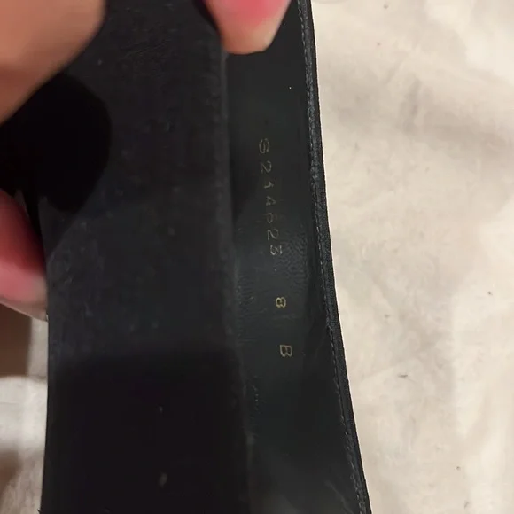 Stuart Weitzman Tigereye Black Peau Heels - Picture 10 of 10